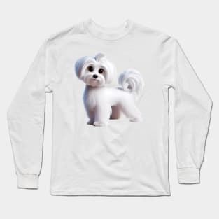 Maltese Dog Long Sleeve T-Shirt